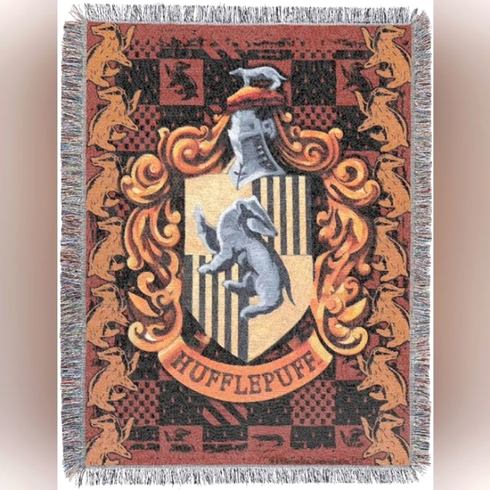 Hufflepuff woven tapestry throw